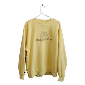 Vintage Jansport Oregon Ducks Soft Yellow crewneck sweatshirt size large